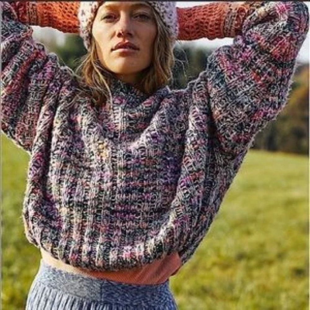 Free People Colorful Sweater